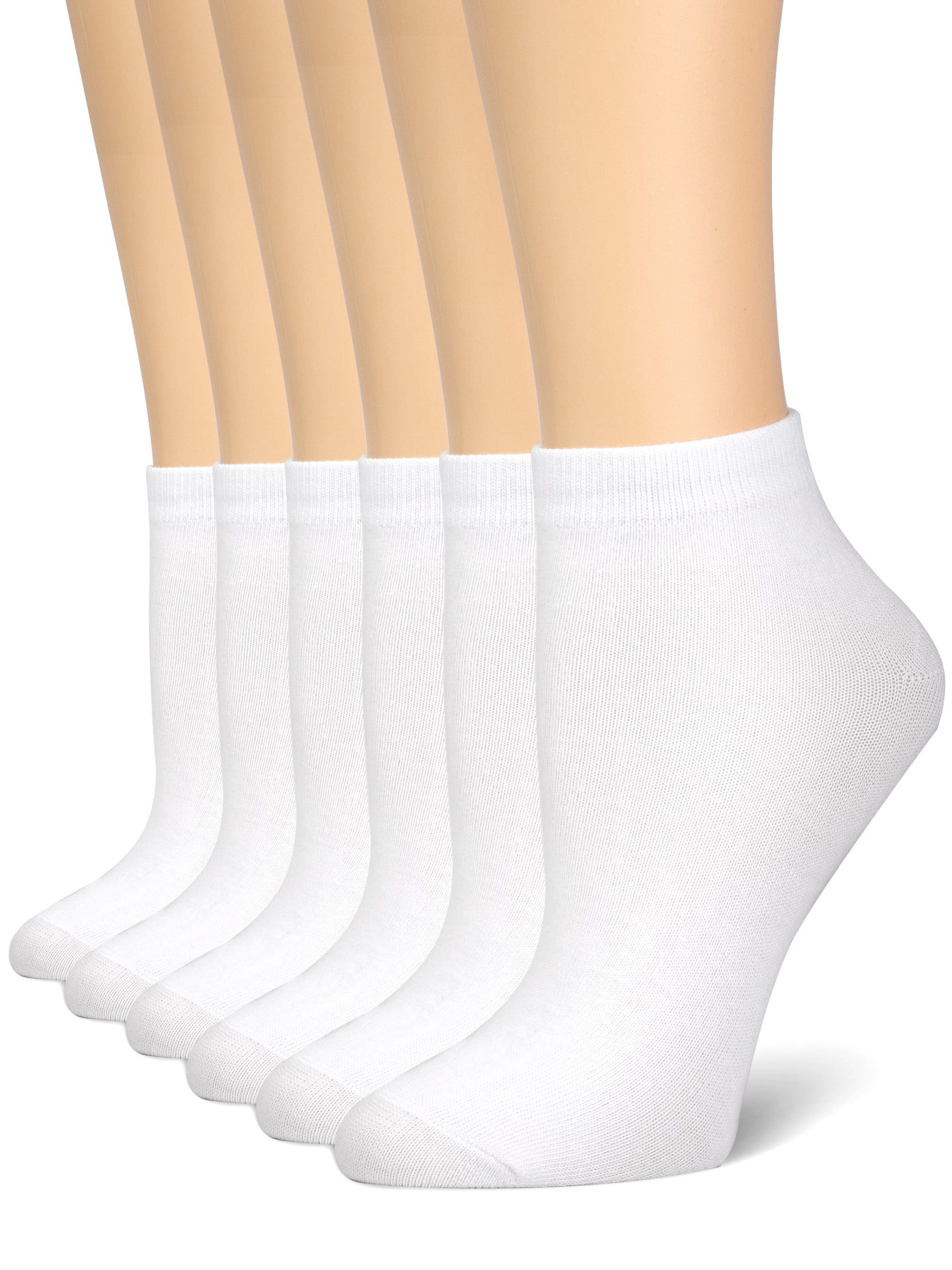 Women's 6 Pairs Performance Cushioned Cotton Running Sports Thin Light Weight Ankle Breathable Socks and Comfort Low Cut Quarter Athletic Sock Size 9-11