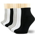 thumbnail image 1 of NevEND 6 Pairs Women's Men's Ankle Cotton Mini Crew Socks Athletic Running Sports with Thick Cushioned Size M Mixed Color, 1 of 7