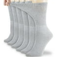 thumbnail image 1 of NevEND Women's Diabetic Cotton Crew Socks Breathable, 9-11, 6 Pairs, 1 of 7