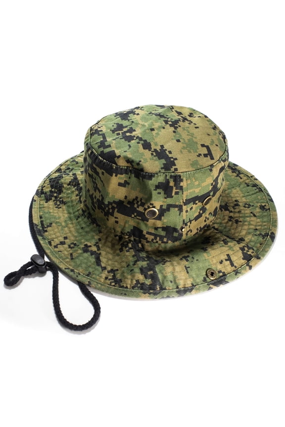 Sun Hat Foldable Boonie Hat,Wide Brim Bucket Hat for Fishing Hiking Camping L-XL Digital Green