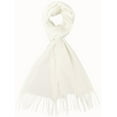 thumbnail image 1 of NevEND Winter Scarf for Men and Women Luxurious Classic Unisex Plain Plaid Wrap White, 1 of 5