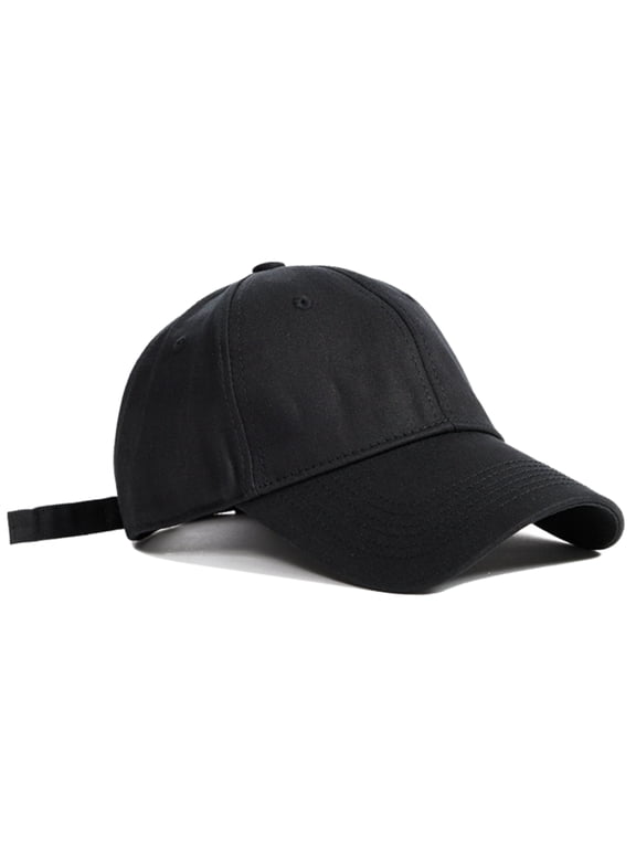 Baseball Cap Cotton Adjustable Size for Running Workouts and Outdoor Activities All Seasons Black Hat