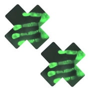 Neva Nude Temperature Reactive X Factor Pasties - Neon Green