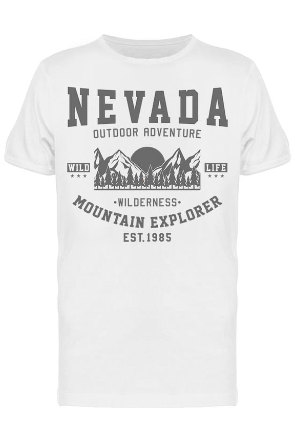 Nevada Adventure Mountain T-Shirt Men -Image by Shutterstock, Male Large