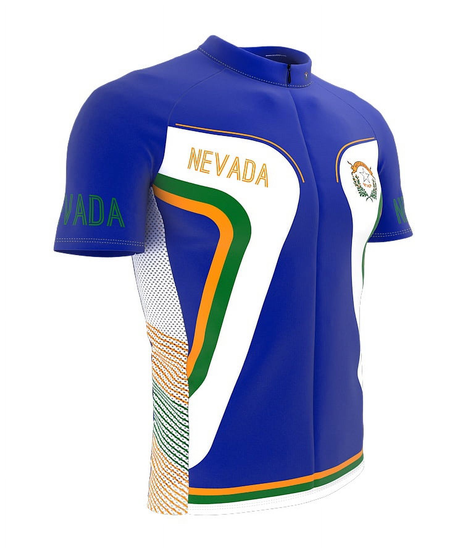 North Dakota Bike Short Sleeve Cycling Jersey For Men - Euro Cut, Moisture-Wicking, 3 Back Pockets