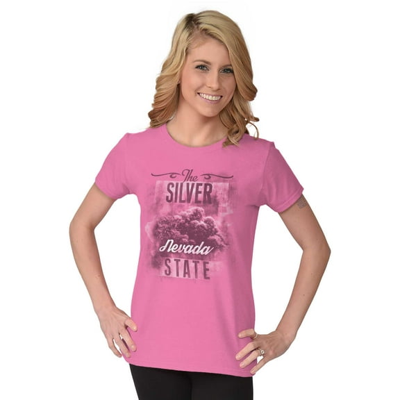 Nevada Cute State Flower Souvenir Womens Slim Fit Graphic Tee Brisco Brands L