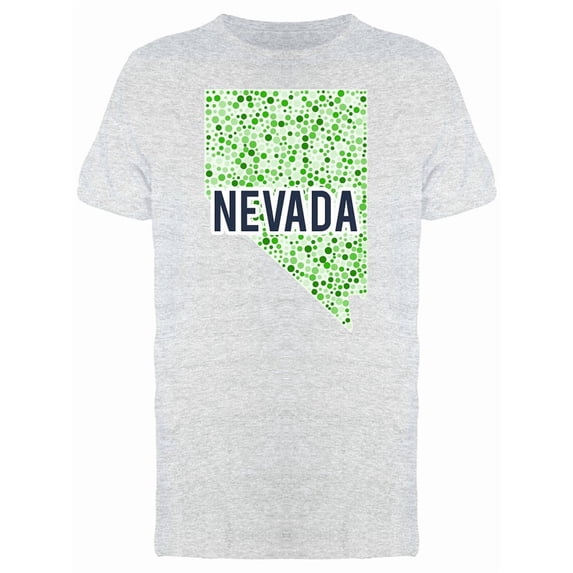 Nevada Dotted Map Ts Tee Men's -Image by Shutterstock