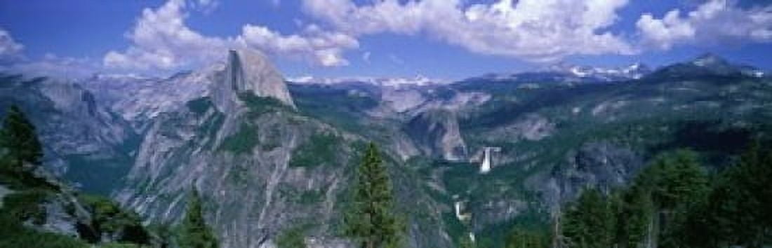 Nevada Fall And Half Dome Yosemite National Park California Canvas Art - Panoramic Images (18 x 6)