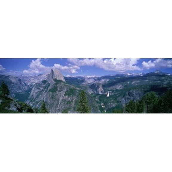 Nevada Fall And Half Dome, Yosemite National Park, California Poster Print (18 x 6)