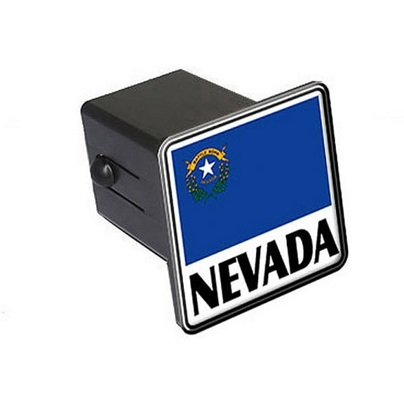 Nevada, Flag 2" Tow Trailer Hitch Cover Plug Insert