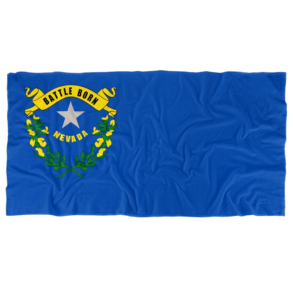Nevada Flag Beach Towel, 30"x60" Beach Towel