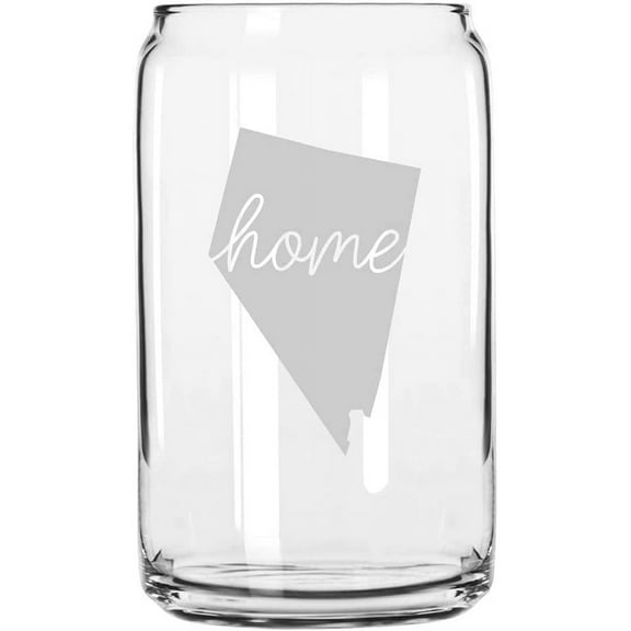 Nevada Home States Etched 16oz Libbey Can Glass