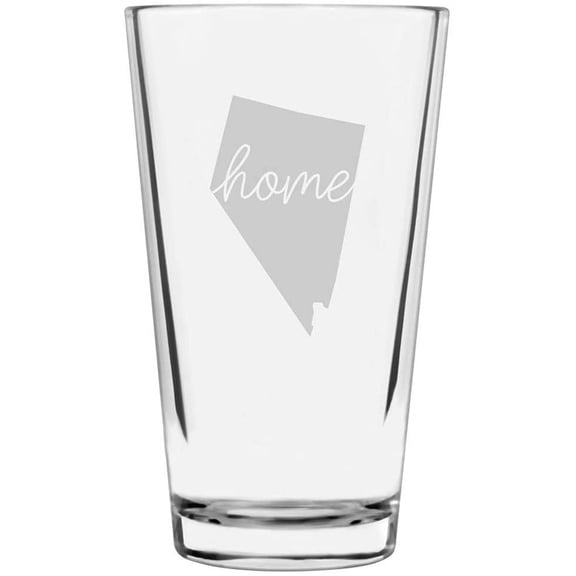 Nevada Home States Etched 16oz Libbey Pint Glass