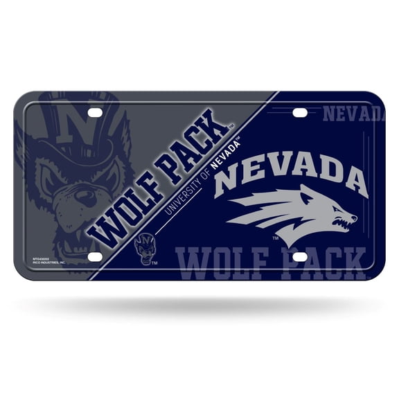 Nevada Reno Wolf Pack 12x6 Metal License Plate Auto Tag