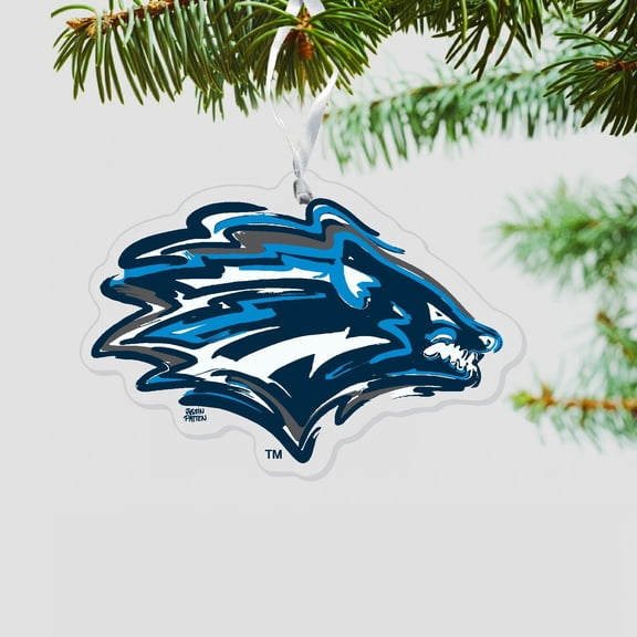 Nevada Reno Wolf Pack Holiday Ornament Justin Patten Artists Rendition