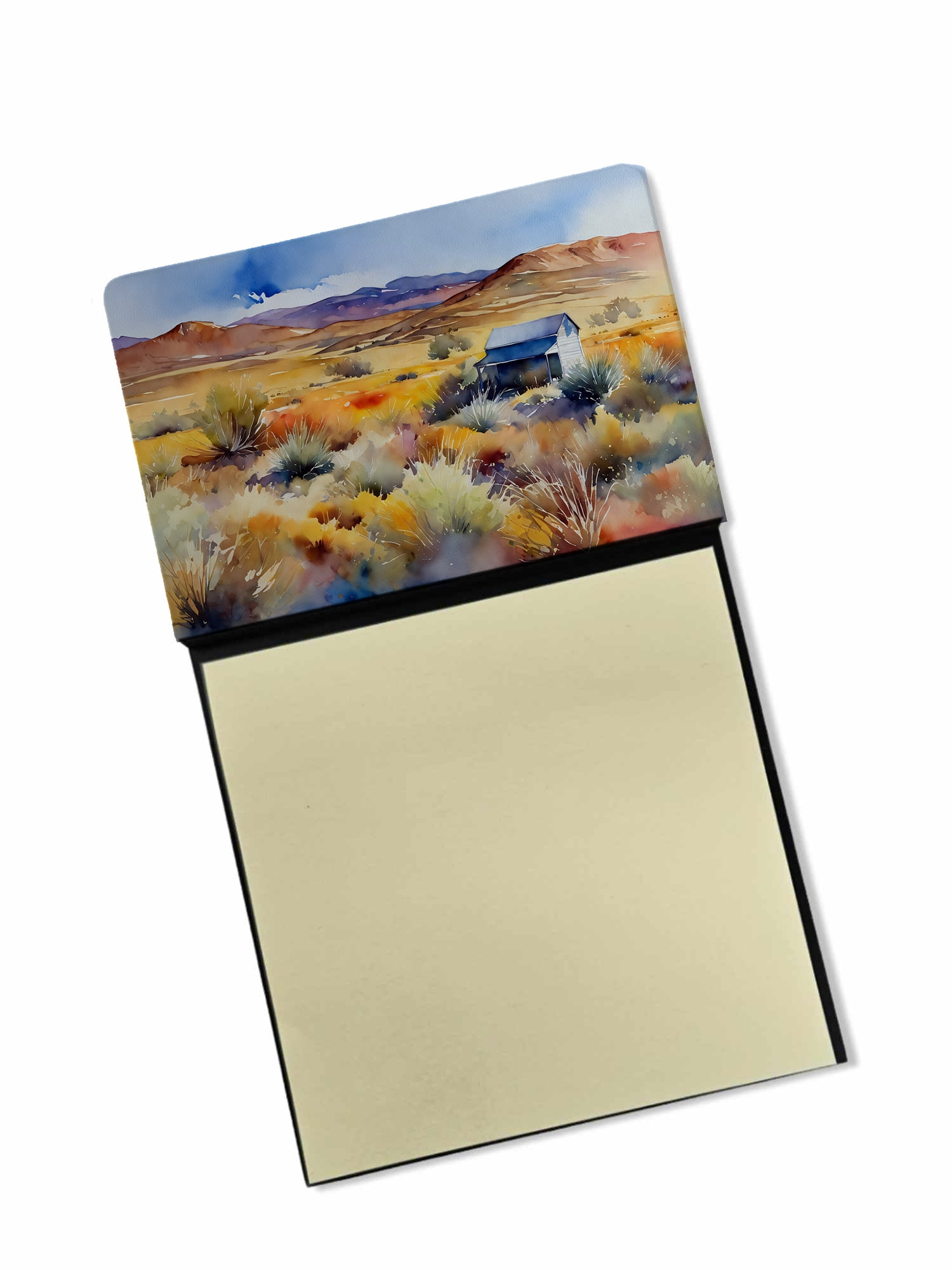 Nevada Sagebrush in Watercolor Sticky Note Holder 3.25 in x 5.25 in