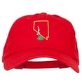 thumbnail image 1 of Nevada Sagebrush with Map Embroidered Unstructured Washed Cap - Red OSFM, 1 of 5
