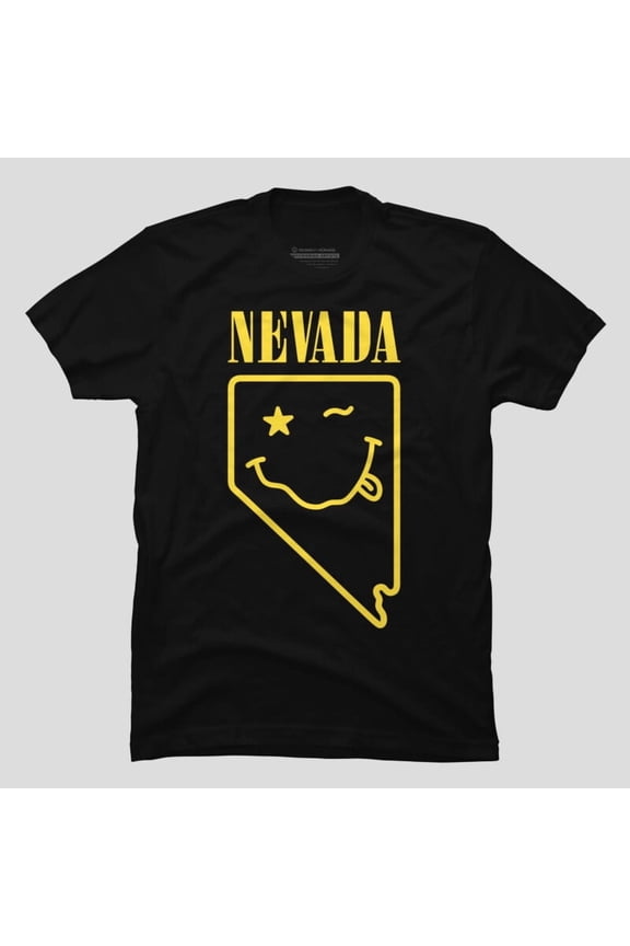 Nevada Smiley Emoji Funny State Sarcastic Humor Quote H29208 T-Shirt, for Men and Women, Up to Size 5XL