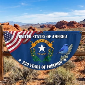 Nevada State 250 Years Of Freedom State Pride Fan Flag 18x36in