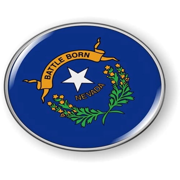 Nevada State Flag 3D Domed Car Emblem – Flexible