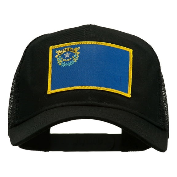 Nevada State Flag Patched Mesh Cap - Black OSFM