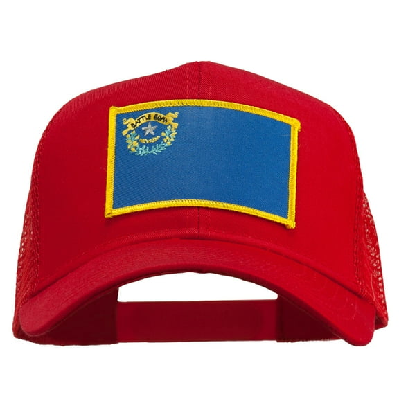 Nevada State Flag Patched Mesh Cap - Red OSFM
