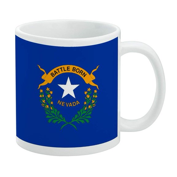 Nevada State Flag White Mug