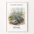 thumbnail image 1 of Nevada State Flower Art Print, Sagebrush Botanical Wall Art, 1960'S Nevada Flower Market, Neutral Pastel Home Decor NO FRAMED POSTER, 1 of 2