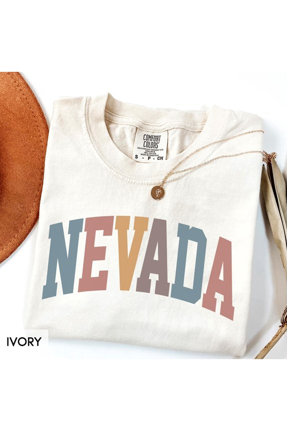 Nevada State Travel Him Her Cute Vintage Retro Nv Trip Summer T-Shirt