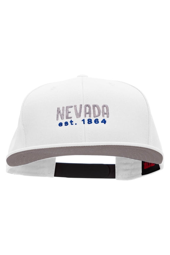 Nevada Year Established Embroidered Prostyle Snapback - White OSFM