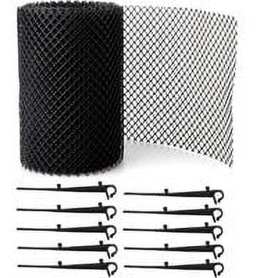 NeveLance 12 meters High Quality Gutter Fence [INCLUDED 20 Hooks + 2 Grid 6m x 15cm] Roof Protection + Leaf Protection, Versailles