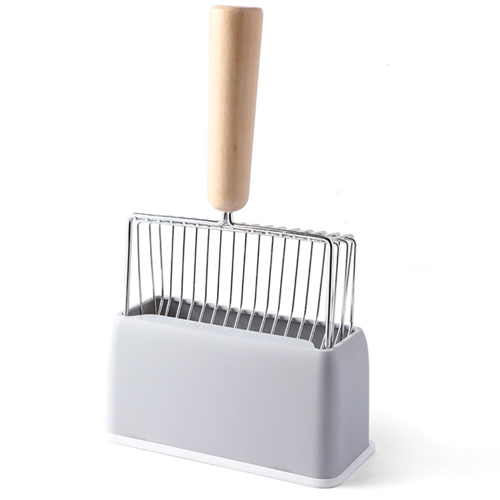 Petmate Plastic Cat Litter Scoop N Hide with Hinged Stand Silver Walmart