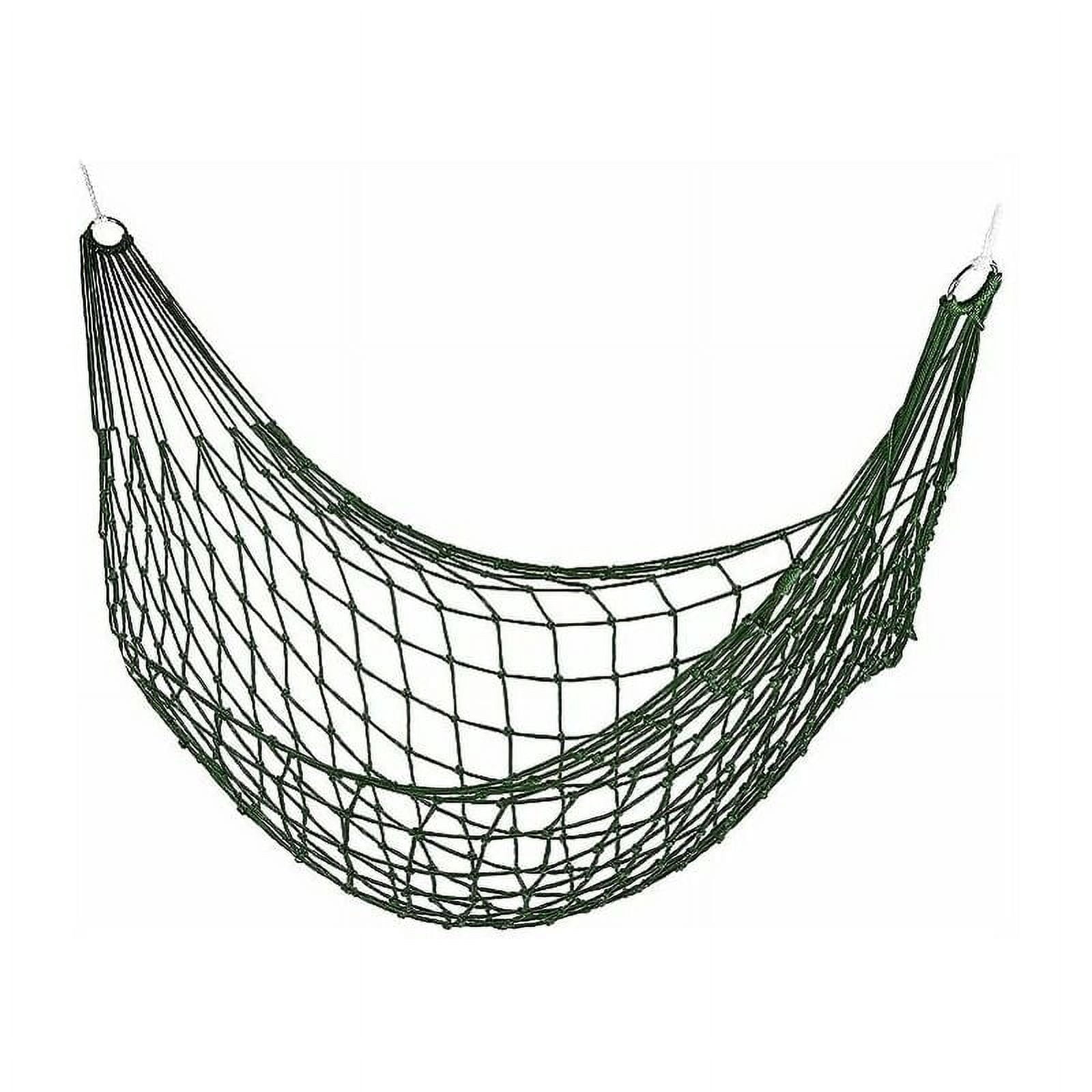 NeveLance Net Hammock, Garden for One Person, Camping, Lightweight for Indoor and Outdoor Use, Green