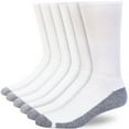thumbnail image 1 of Nevend 6 Pairs Men's Sport Athletic Cotton Socks Running Heavy Cushion Casual Crew Solid Socks White (Size 10-13), 1 of 8