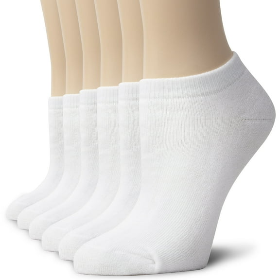 Nevend Multi-Pack Performance Heavy Cushioned Running Sports Ankle Breathable Socks For Men and Women Comfort Low Cut Quarter Athletic Socks 6 Pairs White (Size 9-11)