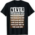 thumbnail image 1 of Never Apologize Black History Month BLM Melanin Pride Afro T-Shirt, 1 of 5