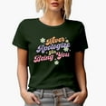 thumbnail image 1 of Never Apologize for Being You Quote & Flowers Art Merch Gift, Military Green T-Shirt, Medium, 1 of 5