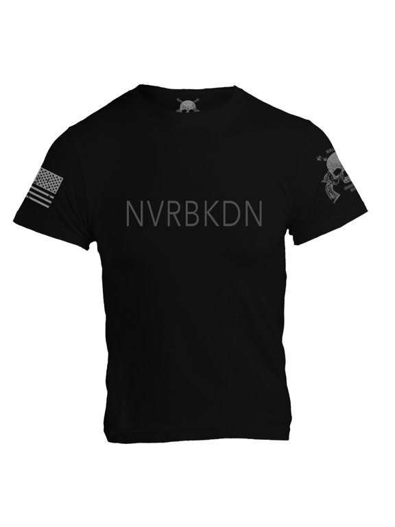 Never Back Down Mens T-Shirt Medium Black