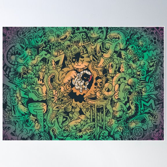 Never Be Alone (Colored) Poster Wall Art, Modern Wall Decor For Living Room Bedroom, 16x24 UNFRAMED