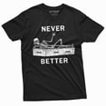 thumbnail image 1 of Never Better Funny Halloween Skeleton T-Shirt Mens Womens Unisex Coffin Tee (3X-Large Black), 1 of 5