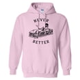 thumbnail image 1 of Never Better Skeleton Hoodie Sweatshirt Unisex Medium Pink, 1 of 5