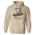thumbnail image 1 of Never Better Skeleton Hoodie Sweatshirt Unisex Small Sand, 1 of 5
