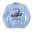 thumbnail image 1 of Never Better Skeleton Sweatshirt Unisex 3X-Large Light Blue, 1 of 5