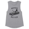 thumbnail image 1 of Never Better Skeleton Women's Muscle Tank X-Small Heather Grey, 1 of 5