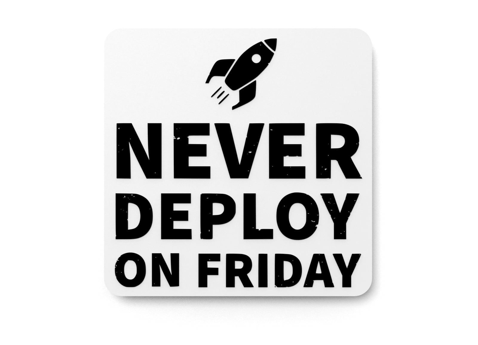 Never Deploy On Friday | Funny sign For Home or Office - Walmart.com