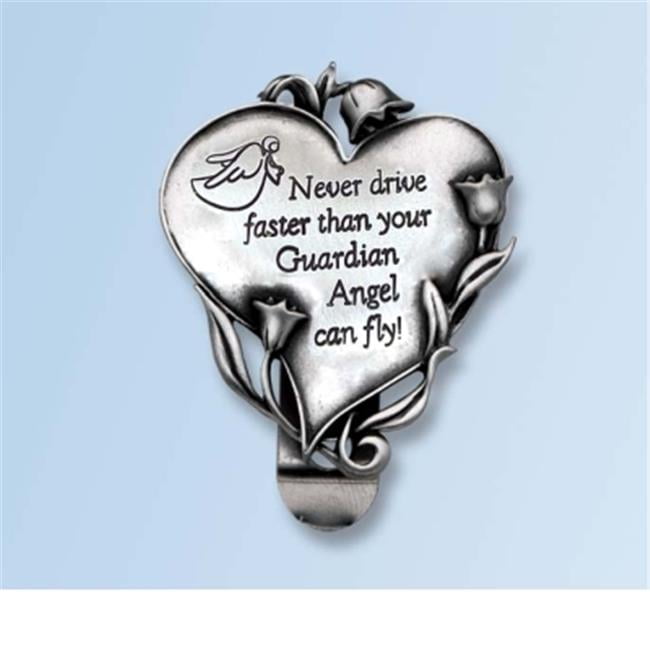 Cathedral Art KVC414 Clip Per Visiera Auto: Never Drive Faster Than Your Guardian Angel Can Fly (5 Cm)
