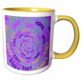 thumbnail image 1 of 3drose, Never Ending Love Purple, 11oz Two-tone Yellow Mug, 1 of 6