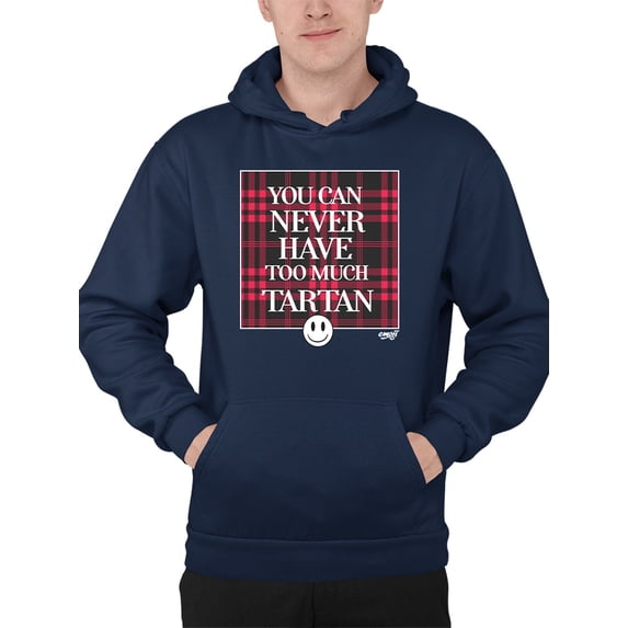 Never Enough Tartan - Bold Plaid Statement Graphic Men's Hoodie