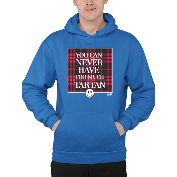 Never Enough Tartan - Bold Plaid Statement Graphic Men's Hoodie