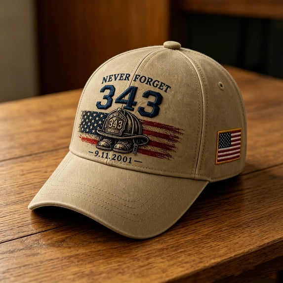 Never Forget 343 9/11 Commemorative Baseball Cap,9/11 Hat,Adjustable Patriotic 343 Fallen Firefighters Remembrance Baseball Hat For Men Women